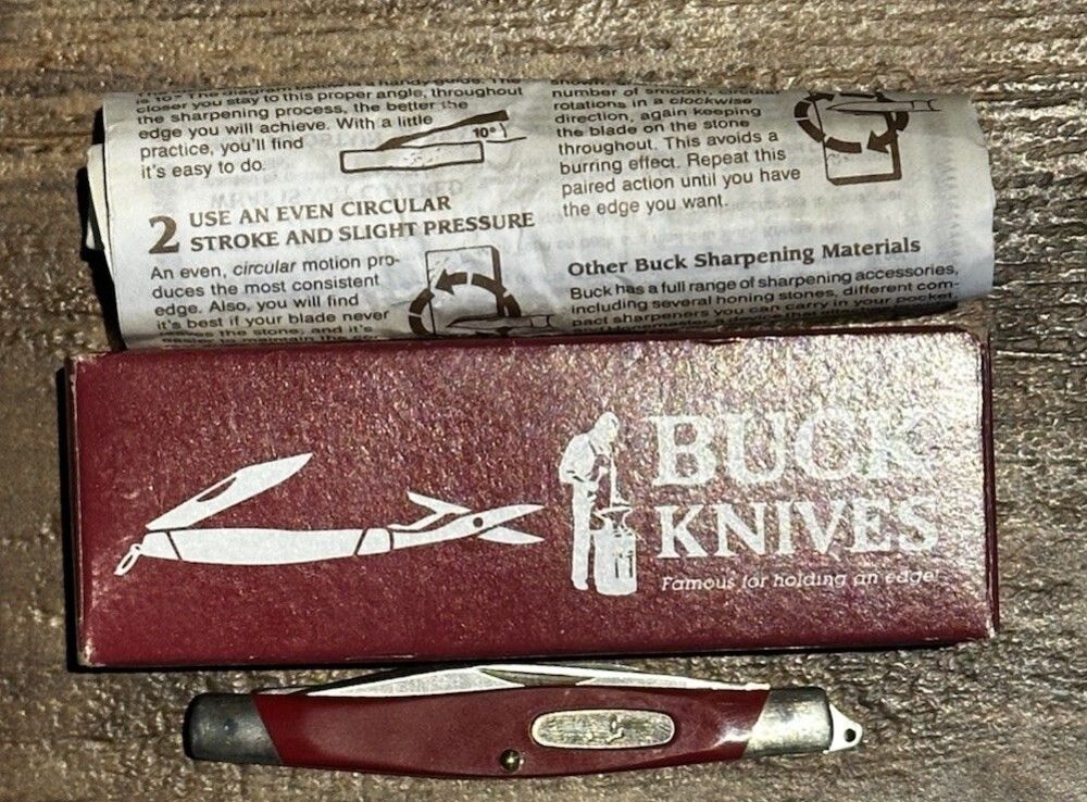 BUCK USA 305S4 SCISSORS CLIPPER RED HANDLE 1989 KNIFE